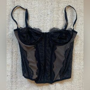 Urban Outfitters Black Lace Bustier